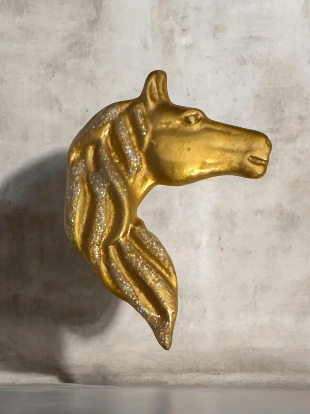Gold Horse Head Wall Accent - Decorative Home Wall Decor